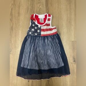 Bonnie Baby Red, White, and Blue‎ flag Dress patriotic size 18 months